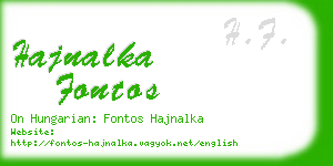 hajnalka fontos business card